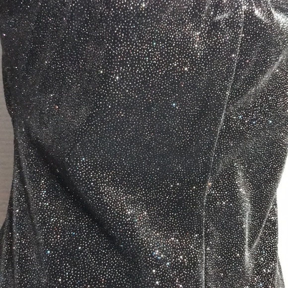 BLACK SHIMMERY SNUG DRESS MEDIUM New FASHION MAGAZINE - Picture 5 of 6